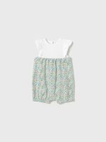 Set due Pagliaccetti neonata Set 2 Pagliaccetti Neonata Mayoral Newborn in Jersey Fantasia Fiorellini