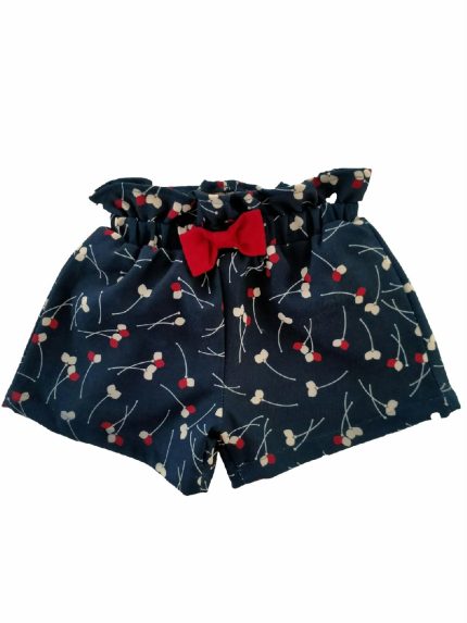 Shorts baby Autumn Shorts stampati con cintura elastica e fiocchetto in vita. Taglie 6/36 mesi.