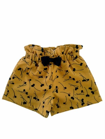 Shorts baby Autumn Shorts stampati con cintura elastica e fiocchetto in vita. Taglie 6/36 mesi.