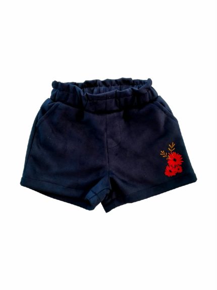 SHORTS CON CINTURA ELASTICA Shorts bimba con cintura elastica e ricamo.