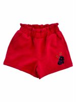 SHORTS CON CINTURA ELASTICA Shorts bimba con cintura elastica e ricamo.