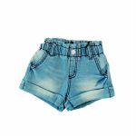 SHORTS DENIM TUTTO ELASTICO ATIVO KIDS - Shorts baby in denim stretch, cintura elastica con passanti, tasche anteriori e posteriori. Taglie 6/36 mesi