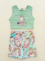 Shorts felpa bimba Unicorno Shorts in Felpa di Cotone con Stampa Unicorno - Mousse Kids Made in Italy Mousse Bambina Primavera/Estate