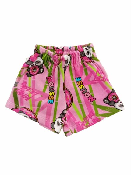 Shorts felpa neonata Panda Pantaloncino Neonata Panda - Confort e Stile da Mousse Kids Made in Italy Mousse Bambina Primavera/Estate