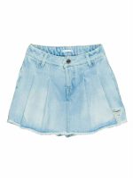 Shorts jeans ragazza Gonna Pantalone Denim Stretch - Dettagli Strappati per un Look Cool Lù-Lù Made in Italy