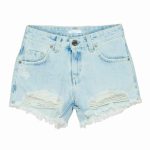 Shorts jeans ragazza Shorts Denim Stretch con Strappi - Look Rock Lù-Lù Made in Italy