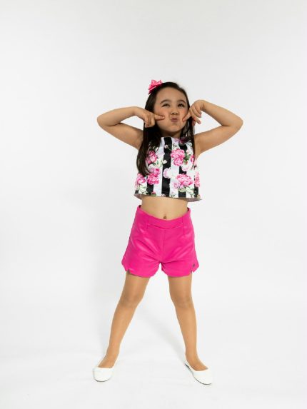 Shorts La Vie En Rose Shorts in tessuto foderati in cotone con allacciatura zippata posteriore.