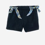 Shorts Maiolica Ativo Kids Shorts da bambina con fiocchi in vita in tessuto fantasia.
