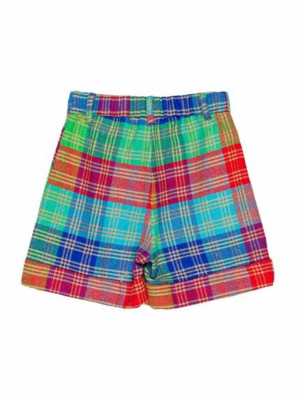 Shorts ragazza Shorts in tessuto multicolor misto lana, allacciatura con zip e due bottoni, cinta elasticizzata dietro. Made in Italy