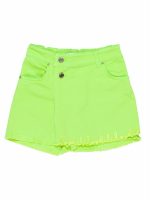 Shorts ragazza Short in Cotone Stretch con Logo Ricamato Lù-Lù - Stile Chic per Ragazze alla Moda Made in Italy