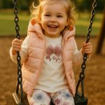 Smanicato imbottito bimba Gilet Imbottito con Cappuccio per Bimba - Caldo e Pratico Back to School