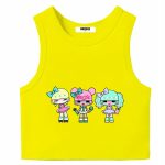 Tank Top Doll. Canotta Crop Bambina Mousse Kids - Stampa Bambola per Look Estivi! Mousse Bambina Primavera/Estate Doll