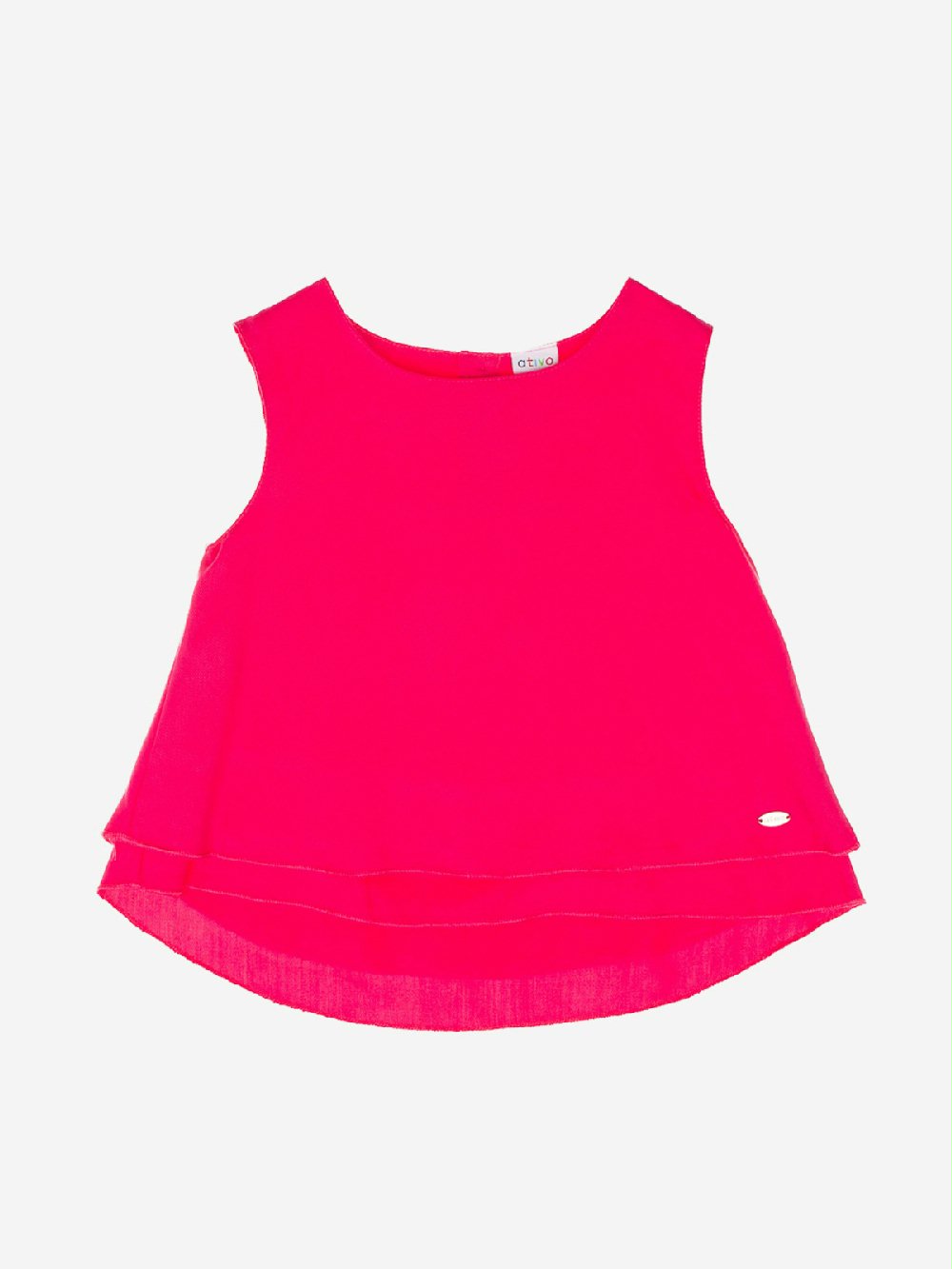 Top La Vie En Rose JH1844 00 Top La Vie En Rose Top girocollo con rifinitura a balze sovrapposte. Apertura posteriore a bottoncini.