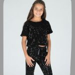 TOP PAILLETTES LE VOLIERE - Top a manica corta con paillettes.
