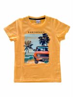T.SHIRT COTONE M/C AUTO ATIVO KIDS - T.shirt in cotone a manica corta, stampa auto. Colori azzurro, bianco e giallo.