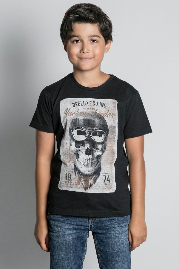 T.SHIRT COTONE M/CORTA CLEM W20196 00 T.SHIRT COTONE M/CORTA CLEM DEELUXE - T.shirt, 100% cotone, girocollo a manica corta con stampa teschio. 100% rock.