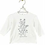 T.SHIRT COTONE M/LUNGA MOSTRO MAPERÒ - T.shirt manica lunga in cotone, stampa mostriciattolo. Taglie baby da 3 mesi a 36 mesi.