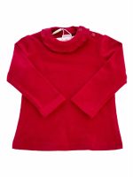 T.SHIRT FELPATA M/LUNGA T.shirt bimba felpata con piccola rouche allo scollo.