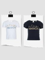 T.shirt m/c Silence Ativo Kids T.shirt stampata baby in cotone a maniche corte a palloncino.