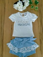 T.shirt m/c Silence Ativo Kids T.shirt stampata baby in cotone a maniche corte a palloncino.
