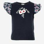 T.shirt m/c Spring Breeze Ativo Kids T.shirt stampata per bimba in cotone stretch con maniche corte a palloncino in tessuto fantasia.