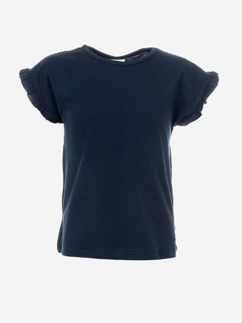 T.shirt m/c Spring Breeze Ativo Kids C2998 00 T.shirt m/c Spring Breeze Ativo Kids T.shirt da bambina a tinta unita in jersey di cotone elasticizzato con manica corta arricciata. Disponibile nei colori blu, rosso e bianco.