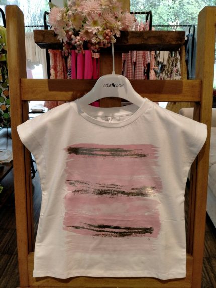 T.shirt m/corta ragazza T.shirt girocollo stampata, manica scesa.