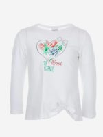 T.shirt m/l Cerimonia a Pois Ativo Kids T.shirt baby stampa cuore in cotone elasticizzato, maniche lunghe con fiocco applicato al fondo.