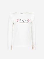 T.SHIRT M/L FIND YOUR NATURE T.shirt stampata in cotone a manica lunga con rouche al giro manica.