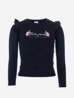 T.SHIRT M/L FIND YOUR NATURE T.shirt stampata in cotone a manica lunga con rouche al giro manica.