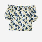 T.shirt m/l Spring Breeze Ativo Kids Blusa fluida da bambina con stampa cuore all-over ed effetto elastico in rilievo sullo scollo.