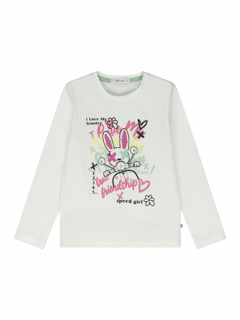 T.shirt m/lunga bambina 74C0215_325Z 00 T.shirt m/lunga bambina T.shirt bambina maniche lunghe in jersey stretch| Melby