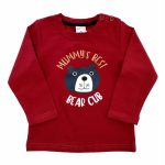 T.SHIRT M/LUNGA BEAR CLUB T.shirt baby in cotone a manica lunga, stampa BEAR CLUB.