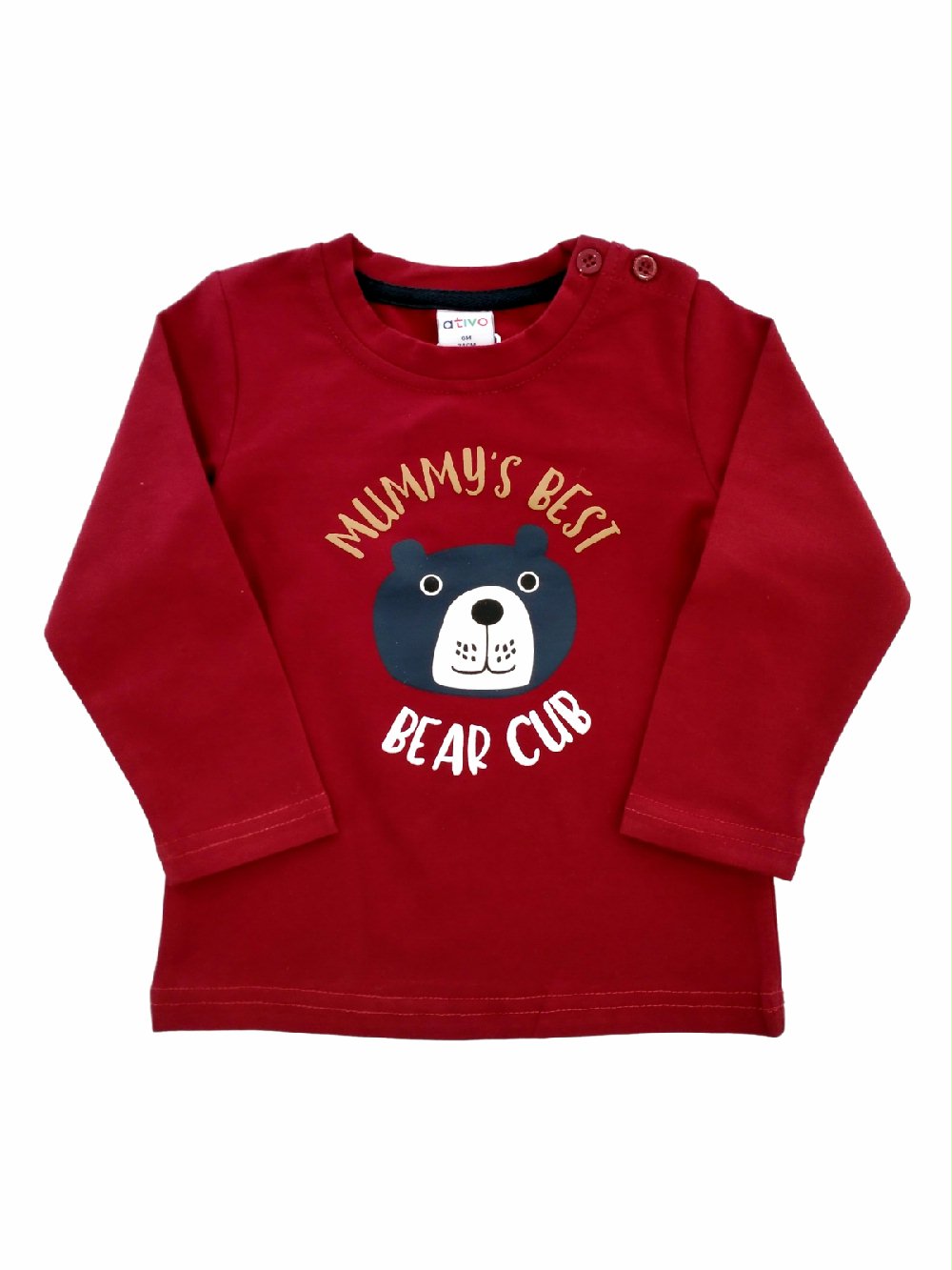 T.SHIRT M/LUNGA BEAR CLUB YF1197 00 T.SHIRT M/LUNGA BEAR CLUB T.shirt baby in cotone a manica lunga, stampa BEAR CLUB.