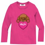 T.shirt m/lunga bimba Arthur T.shirt Manica Lunga Bambina in Cotone con Stampa Barboncino Arthur - Mousse Kids Mousse bambina AI24 Arthur