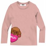 T.shirt m/lunga bimba Arthur T.shirt Manica Lunga Bambina in Cotone con Stampa Barboncino Arthur - Mousse Kids Mousse bambina AI24 Arthur