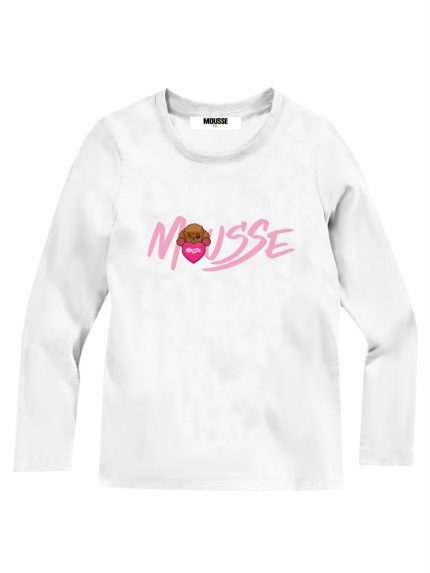 T.shirt m/lunga bimba Arthur T.shirt Manica Lunga Bambina in Cotone con Stampa Barboncino Arthur - Mousse Kids Mousse bambina AI24 Arthur