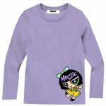 T.shirt m/lunga bimba Lille Superstars T.shirt Manica Lunga Bambina con Stampa Superstars - 100% Cotone - Mousse Kids Superstars Mousse bambina AI24