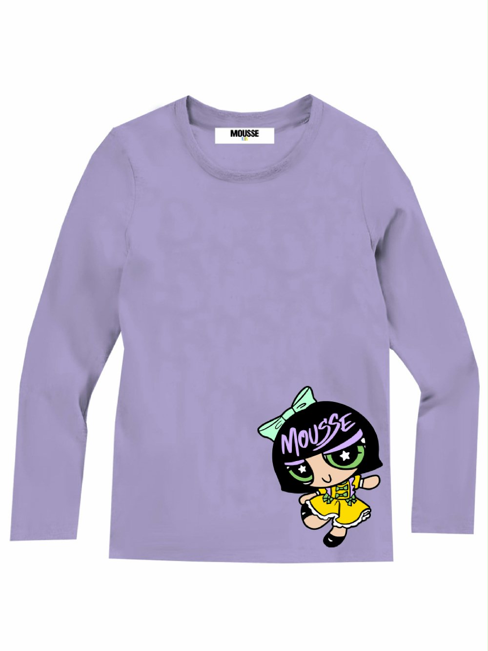 T.shirt m/lunga bimba Lille Superstars HKTL362L Superstars Mousse bambina AI24 00 T.shirt m/lunga bimba Lille Superstars T.shirt Manica Lunga Bambina con Stampa Superstars - 100% Cotone - Mousse Kids Superstars Mousse bambina AI24