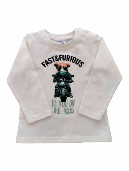 T.SHIRT M/LUNGA FAST&FURIOUS T.shirt in cotone a manica lunga, stampa FAST&FURIOUS.