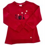 T.SHIRT M/LUNGA HELLO T.shirt girocollo bimba in cotone a manica lunga ricamo e patch HELLO.