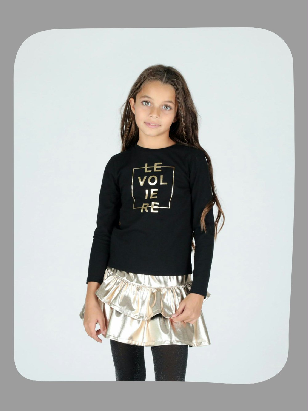 T.SHIRT M/LUNGA LOGATA 72234355 00 T.SHIRT M/LUNGA LOGATA LE VOLIERE - T.shirt in cotone a manica lunga, stampa logo.