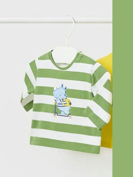 T.shirt m/lunga neonato T.Shirt in Jersey Stretch per Neonato 0-18 Mesi Mayoral New Born