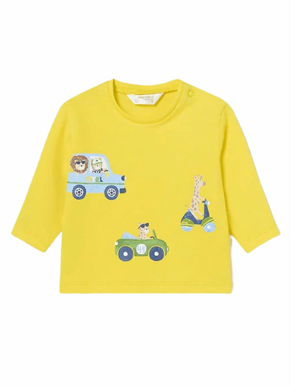 T.shirt m/lunga neonato 1004_16 00 T.shirt m/lunga neonato T.Shirt in Jersey Stretch per Neonato 0-18 Mesi Mayoral New Born