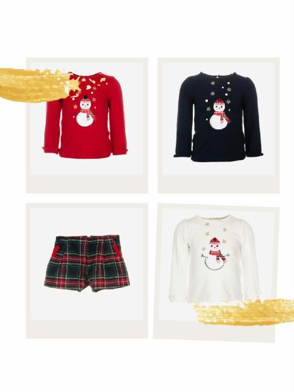 T.SHIRT M/LUNGA PUPAZZO NEVE ATIVO KIDS - T.shirt m/lunga a sbuffo, stampa PUPAZZO DI NEVE.