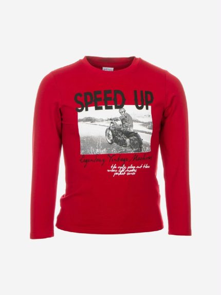 T.SHIRT M/LUNGA SPEED UP T.shirt in cotone a manica lunga, stampa SPEED UP. Taglia 4/16 anni.
