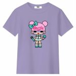 T.shirt manica corta bimba Doll T-shirt a Manica Corta Bambina - 100% Cotone, Stampa Bambola - Made in Italy Mousse Bambina Primavera/Estate Doll