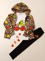 T.shirt manica corta bimba Leojoy T.shirt Bambina con Stampa Logo e Ciliegie - Mousse Kids Made in Italy Mousse Bambina Primavera/Estate