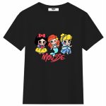 T.shirt manica corta bimba Love Princess T-shirt Bambina 100% Cotone con Stampa Principesse - Look Casual e Divertente Love Princess Mousse Bambina Primavera/Estate