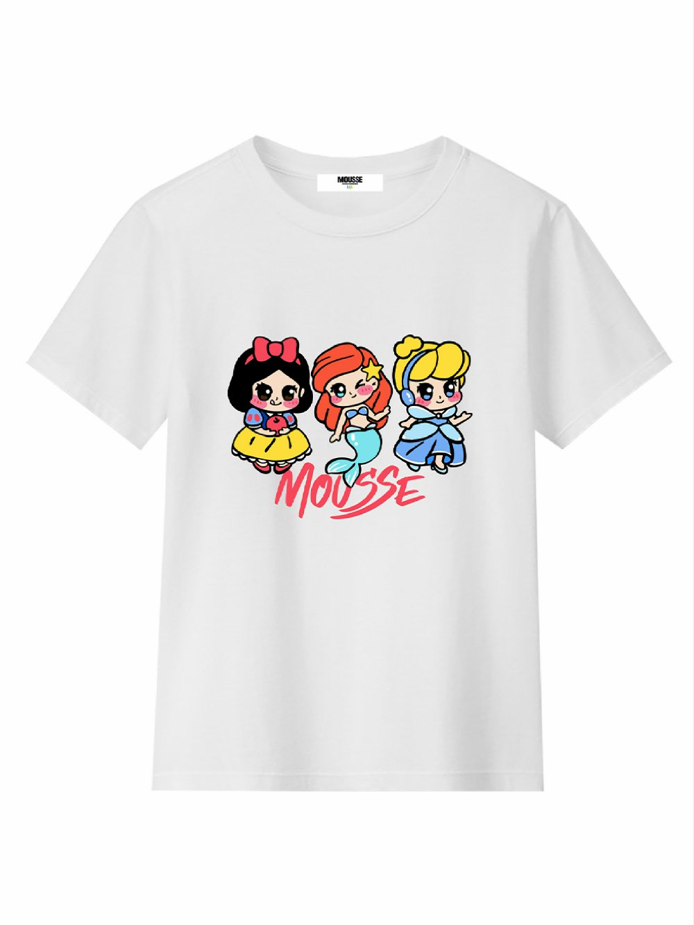 T.shirt manica corta bimba Love Princess SKTS375W Love Princess Mousse Bambina Primavera/Estate 00 T.shirt manica corta bimba Love Princess T-shirt Bambina 100% Cotone con Stampa Principesse - Look Casual e Divertente Love Princess Mousse Bambina Primavera/Estate
